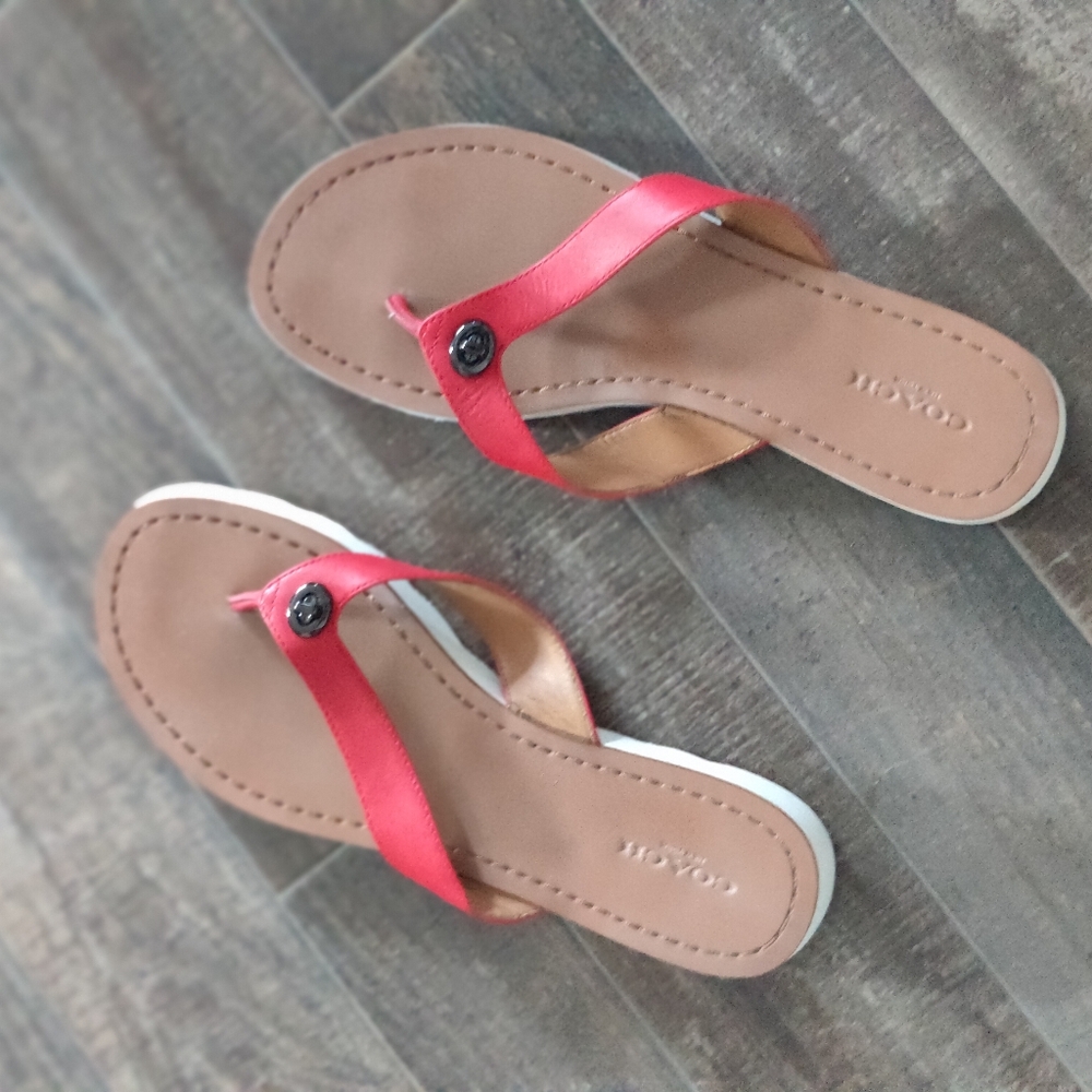 Red Coach Sandals - Picture 3 of 3